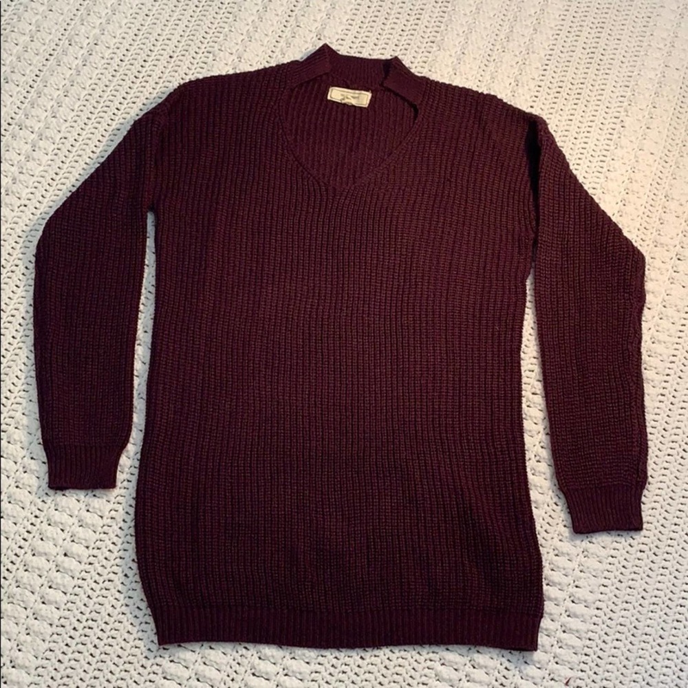 NO COMMENT V-Neck Sweater Women's Size M